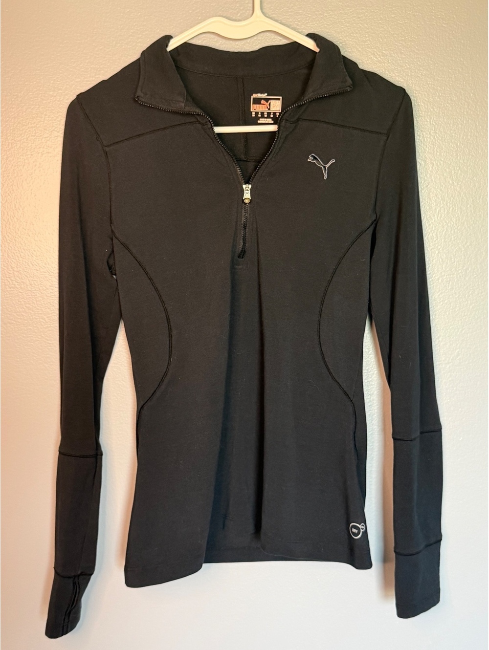 Puma Women's Black DryCELL Long Sleeve Athletic Shirt XS